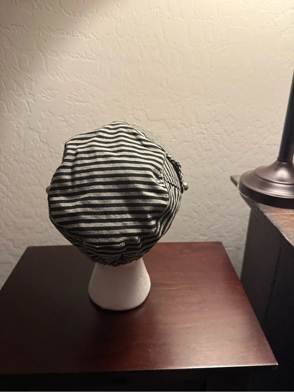 Striped Bucket Hat - Black and White
